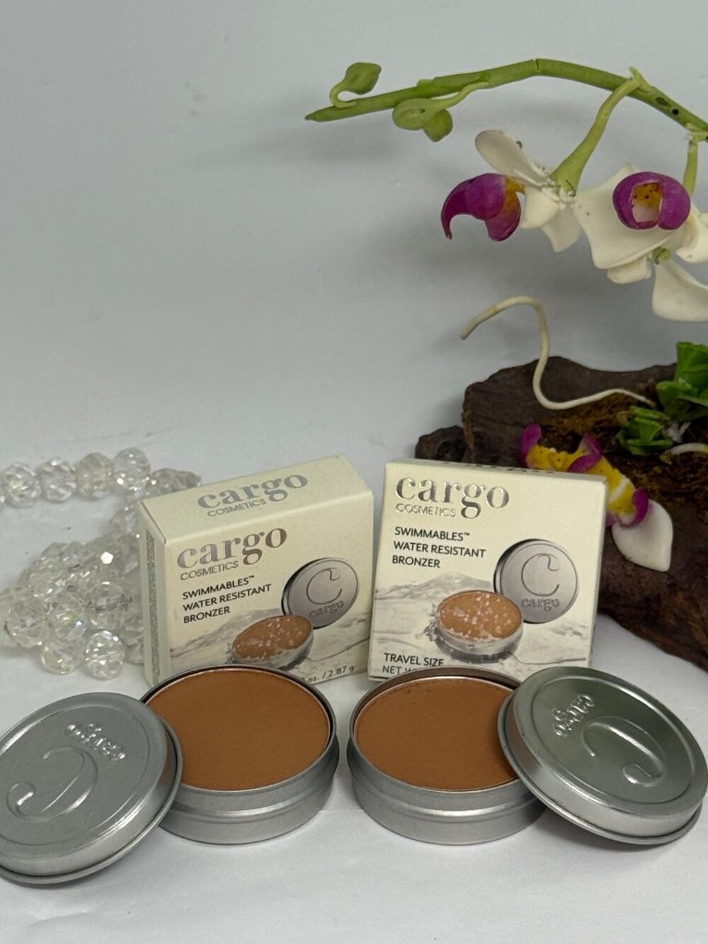 2x Cargo Cosmetics Swimmables Water Resistant Bronzer - .10 oz Travel Size - NIB